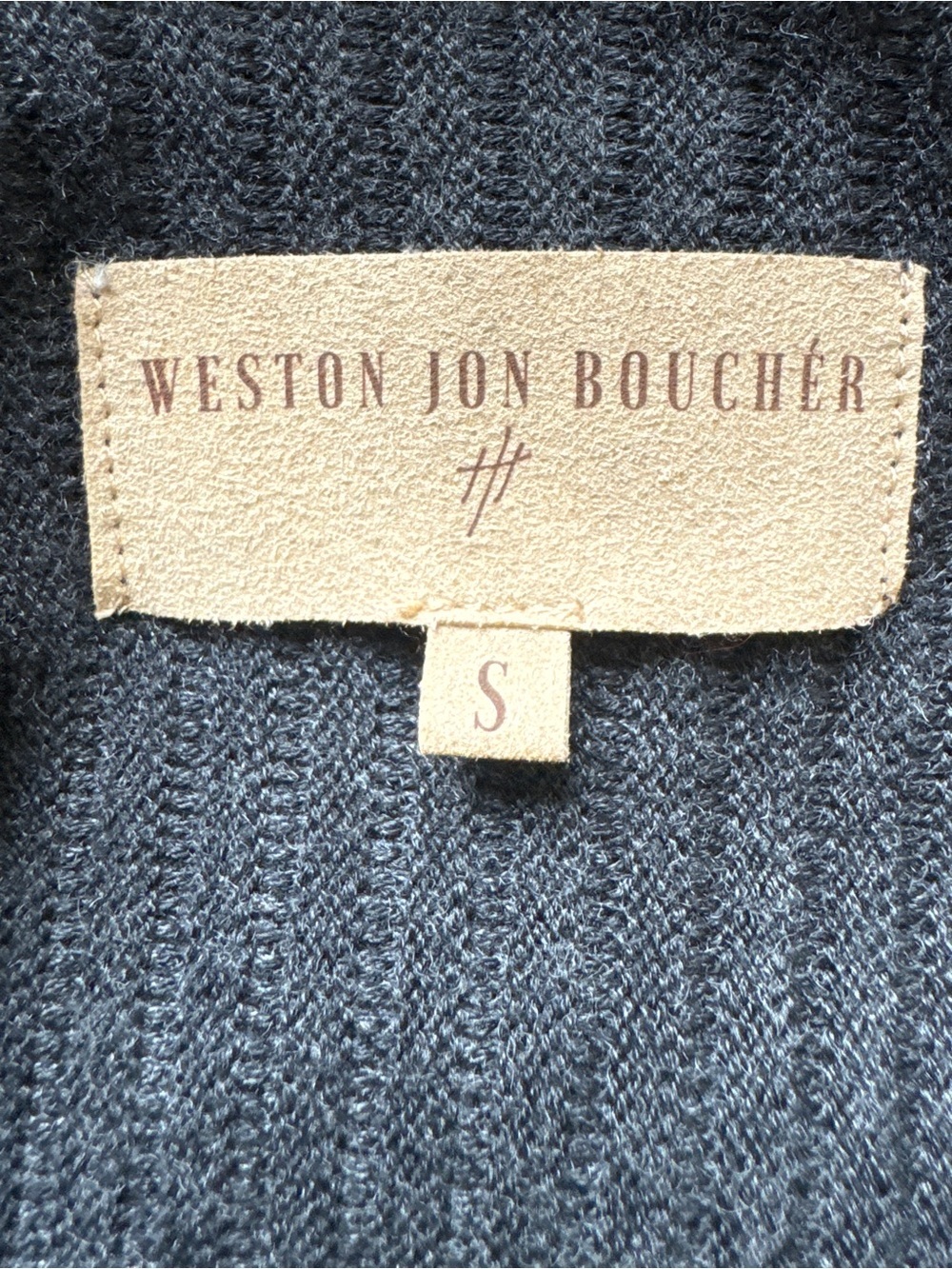 Weston Jon Boucher Men's Black Dune Ottoman Knit Luxury Hoodie With Silk Wool S - Picture 7 of 15